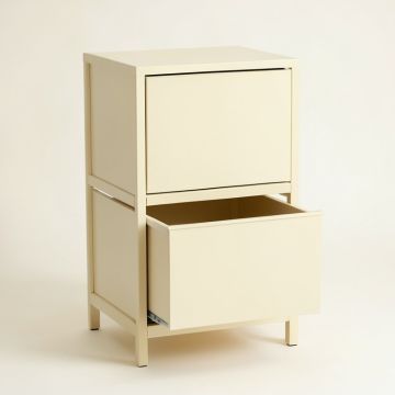 Linden Dale Freestanding Pull-Out Hamper Cabinet - Cream (synthetic illustration; no displayed measurements)