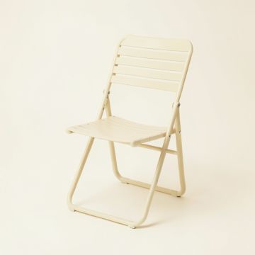 Clay Dell Folding Outdoor Chair - Ivory (synthetic illustration; no displayed measurements)