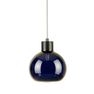 Ash Branch Pendant Light Suspended From One Plain Cable - Navy