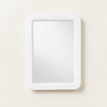 Fern Crest Framed Wall Mirror - White (synthetic illustration; no displayed measurements)