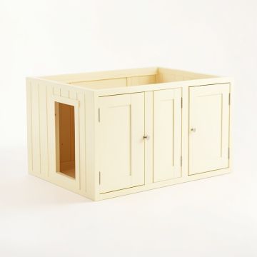 Holly Brook Empty Furniture-Style Litter Enclosure - Ivory (synthetic illustration; no displayed measurements)