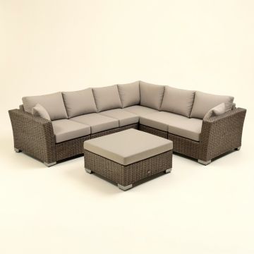 Abbegail Patio 7 Piece Sectional Seating Group With Cushions (synthetic illustration; no displayed measurements)