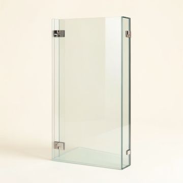 Kinkade Xl 28.25 '' W X 80 '' H Hinged Frameless Shower Door (synthetic illustration; no displayed measurements)