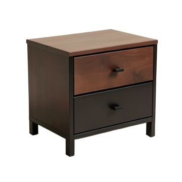 Tiro Steel Nightstand In Brown/Black