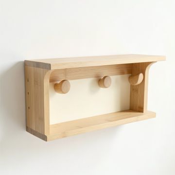 Briar Bluff Wall-Mounted Entryway Organizer Shelf - Cream (synthetic illustration; no displayed measurements)