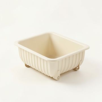 Rowan Branch Empty Railing Planter With Integral Brackets - Ivory (synthetic illustration; no displayed measurements)