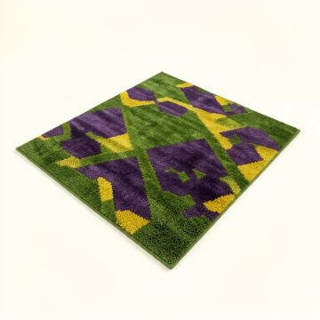 Trapezoids Green/Plum/Yellow Area Rug (synthetic illustration; no displayed measurements)