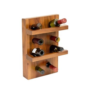 Joetta Wine Not 6 Bottle Wall Mounted Wine Bottle And Glass Rack