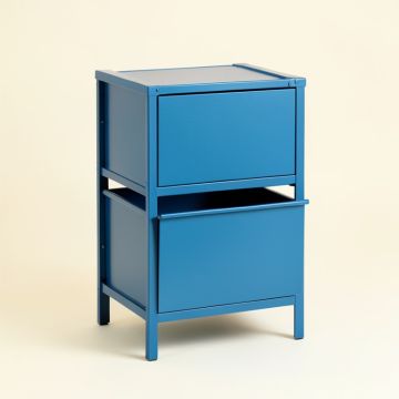 Rowan Crossing Freestanding Pull-Out Hamper Cabinet - Blue (synthetic illustration; no displayed measurements)