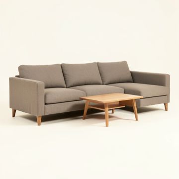 Doty Mid Century Modern Upholstered 3 Piece Living Room Set (synthetic illustration; no displayed measurements)
