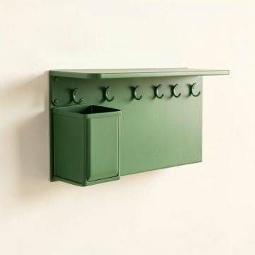 Glen Dale Wall-Mounted Entryway Organizer Shelf - Green (synthetic illustration; no displayed measurements)