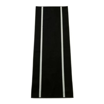 Oak Arc Narrow Runner Rug - Black