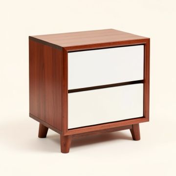 Alyssa Mid Century Modern 2 Drawer Nightstand (synthetic illustration; no displayed measurements)