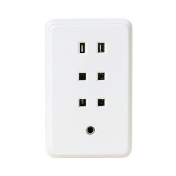 6 Outlet 2 Usb-A/1 Usb-C U-Power Desk Surge Protector Light Switch