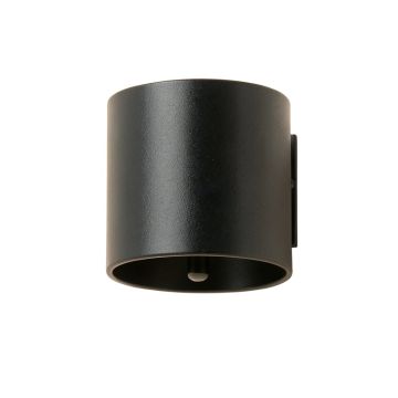 Elm Brook Wall Sconce Mounted On A Plain Wall - Black