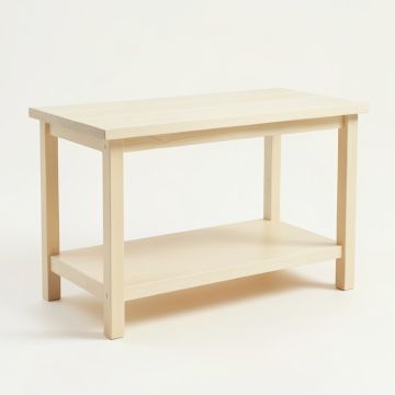 River Brook Empty Workshop Workbench - Ivory (synthetic illustration; no displayed measurements)
