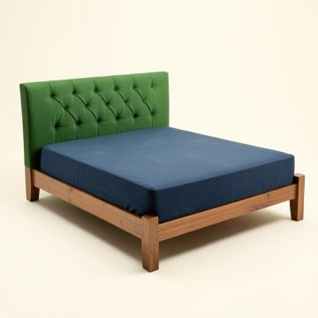 Dash Solid Wood Tufted Upholstered Low Profile Standard Bed (synthetic illustration; no displayed measurements)