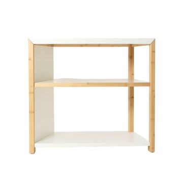 Stone Arc Low Bookcase - White