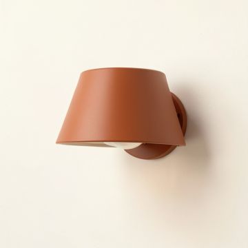 Laurel Bluff Wall Sconce Mounted On A Plain Wall - Terracotta (synthetic illustration; no displayed measurements)