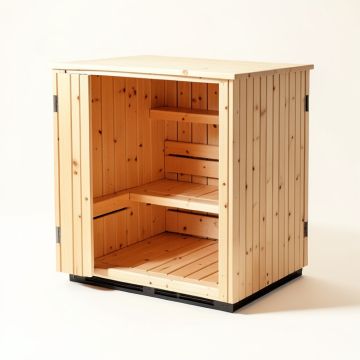 8 - Person Indoor Traditional Steam Sauna (synthetic illustration; no displayed measurements)
