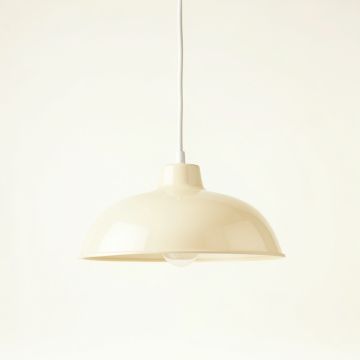Hill Bridge Pendant Light Suspended From One Plain Cable - Cream (synthetic illustration; no displayed measurements)