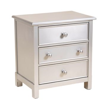 Laskowski Crystal 3 Drawer Nightstand