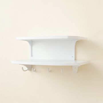Linden Arc Wall-Mounted Entryway Organizer Shelf (synthetic illustration; no displayed measurements)