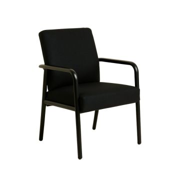 Vanaheim Fabric Metal Arm Chair In Black
