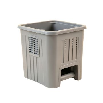 Willow Crest Closed Garden Compost Bin - Gray