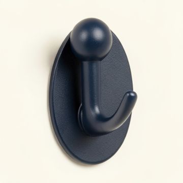 Heath Bend Wall-Mounted Robe Hook - Navy (synthetic illustration; no displayed measurements)