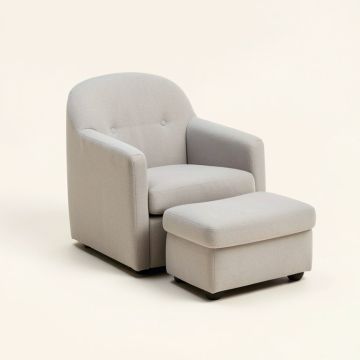 Mendonca Big Kids Chair Sleeper And Ottoman (synthetic illustration; no displayed measurements)
