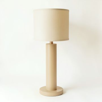 Flint Branch Floor Lamp With A Plain Fabric Shade - Beige (synthetic illustration; no displayed measurements)
