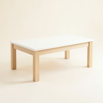 Laurel Field Coffee Table - White (synthetic illustration; no displayed measurements)