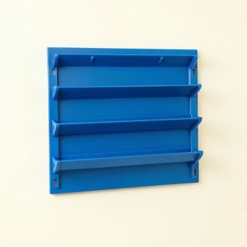 Oak Bridge Empty Wall-Mounted Tool Organizer Panel - Blue (synthetic illustration; no displayed measurements)