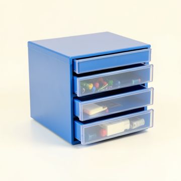 Summit Crest Small-Parts Storage Drawer Cabinet - Blue (synthetic illustration; no displayed measurements)