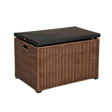 All-Weather 70 Gallon Water Resistant Wicker Storage Bench