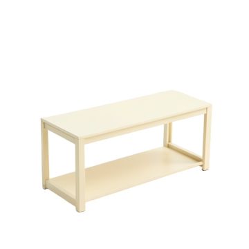 Moss Brook Narrow Outdoor Storage Bench - Cream