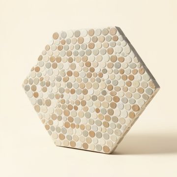 Osmond 2 '' X 2 '' Ceramic Octagon And Dot Mosaic Wall & Floor Tile (synthetic illustration; no displayed measurements)
