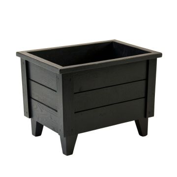 Willow Crest Empty Raised Planter - Black