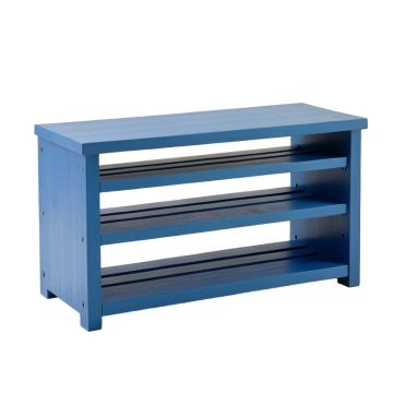 Field Brook Shoe Storage Bench - Blue