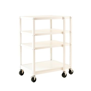 Slate Brook Empty Rolling Workshop Cart - White (synthetic illustration; no displayed measurements)