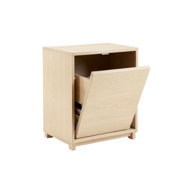 Harbor Dale Freestanding Pull-Out Hamper Cabinet - Beige