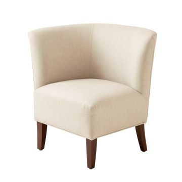 Old Town Linen Upholstered Queen Anne Back Side Chair In Barrister
