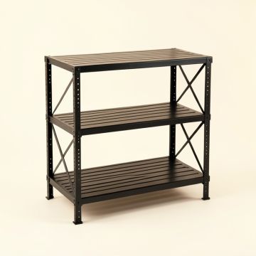 Sage Bluff Empty Seed-Starting Shelving Unit Without Lights - Black (synthetic illustration; no displayed measurements)