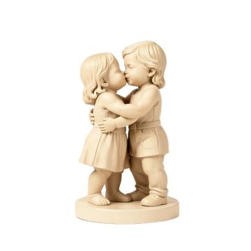 Young Sweethearts Kissing Children Garden Statue