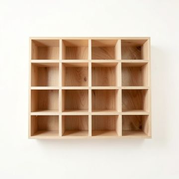 Cedar Bluff Empty Mug-Storage Cabinet Insert - Beige (synthetic illustration; no displayed measurements)