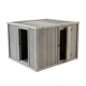 Meadow Crest Empty Furniture-Style Litter Enclosure - Gray