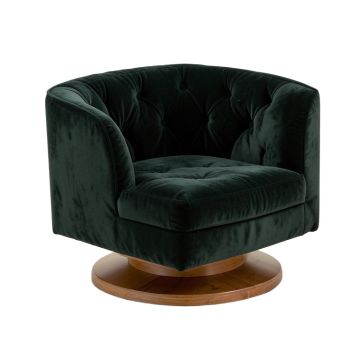 Kiowa 27.19 '' Wide Tufted Velvet Swivel Papasan Chair (synthetic illustration; no displayed measurements)