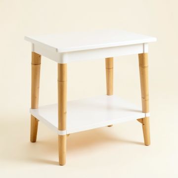 Flint Field Side Table - White (synthetic illustration; no displayed measurements)