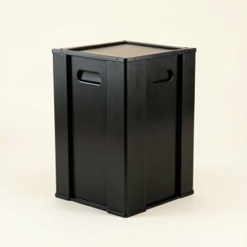 Juniper Branch Closed Outdoor Storage Box - Black (synthetic illustration; no displayed measurements)